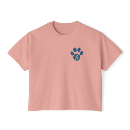 Women's Boxy Tee, Gym Dog Edition (dark logo)