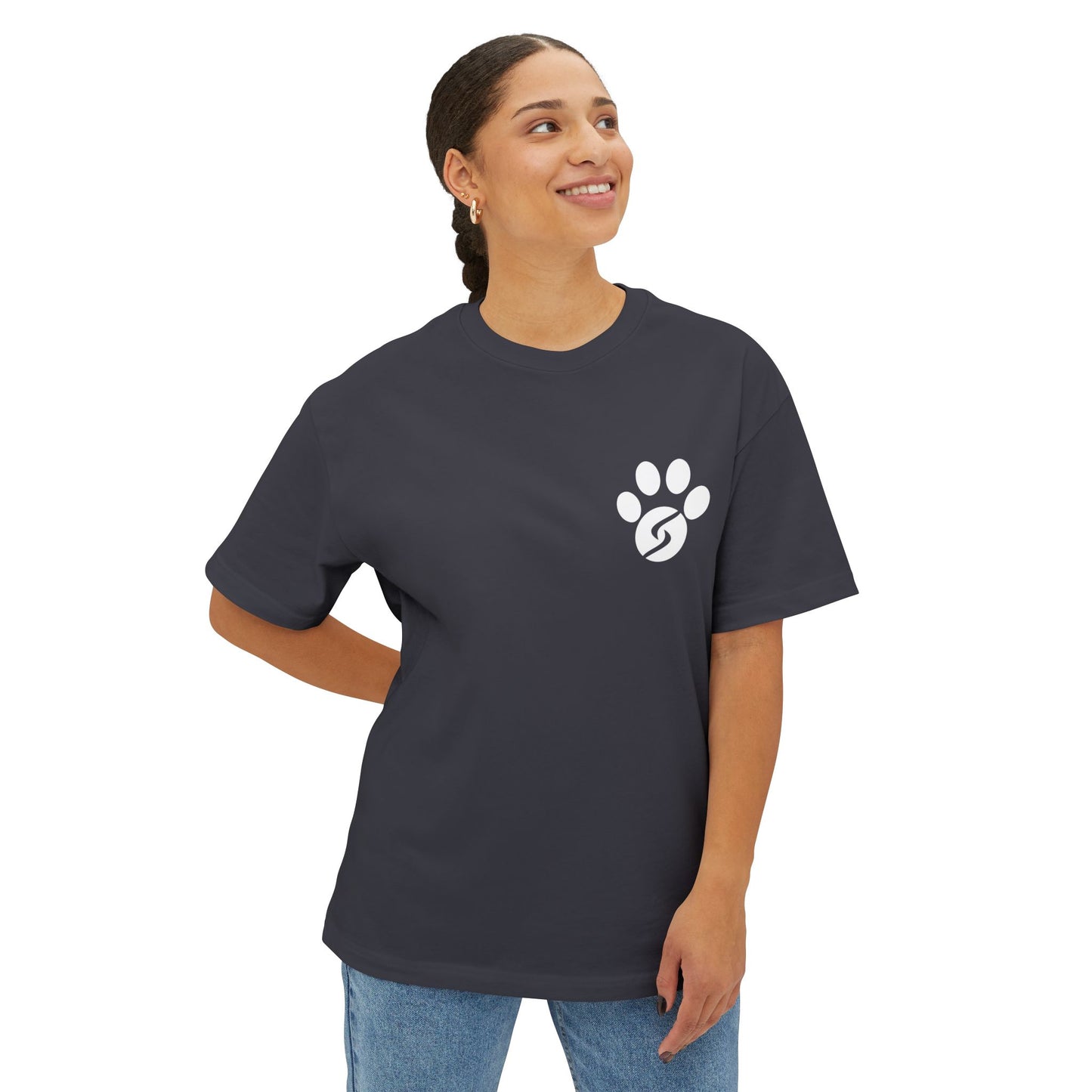 Unisex Oversized Boxy Tee - Gym Dog Edition (Light Logo)