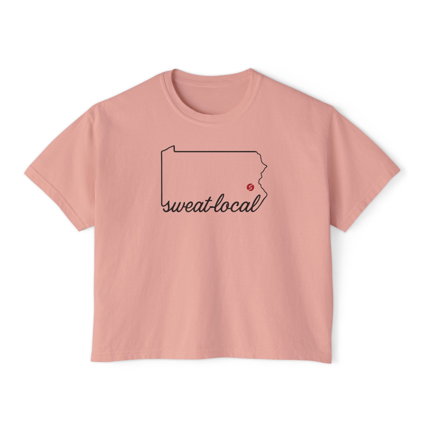 "Sweat Local" Women's Boxy Tee (Comfort Colors)