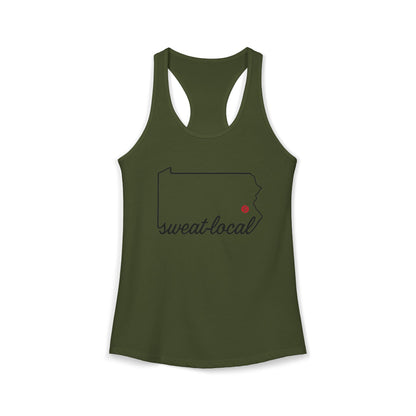 "Sweat Local" Women's Ideal Racerback Tank (Next Level)