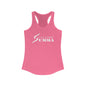 Women's Ideal Racerback Tank, White Classic Logo