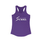 Women's Ideal Racerback Tank, White Classic Logo