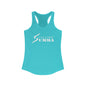 Women's Ideal Racerback Tank, White Classic Logo