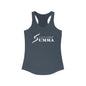 Women's Ideal Racerback Tank, White Classic Logo