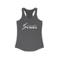 Women's Ideal Racerback Tank, White Classic Logo