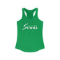 Women's Ideal Racerback Tank, White Classic Logo