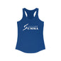 Women's Ideal Racerback Tank, White Classic Logo