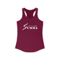 Women's Ideal Racerback Tank, White Classic Logo