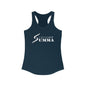Women's Ideal Racerback Tank, White Classic Logo