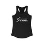 Women's Ideal Racerback Tank, White Classic Logo