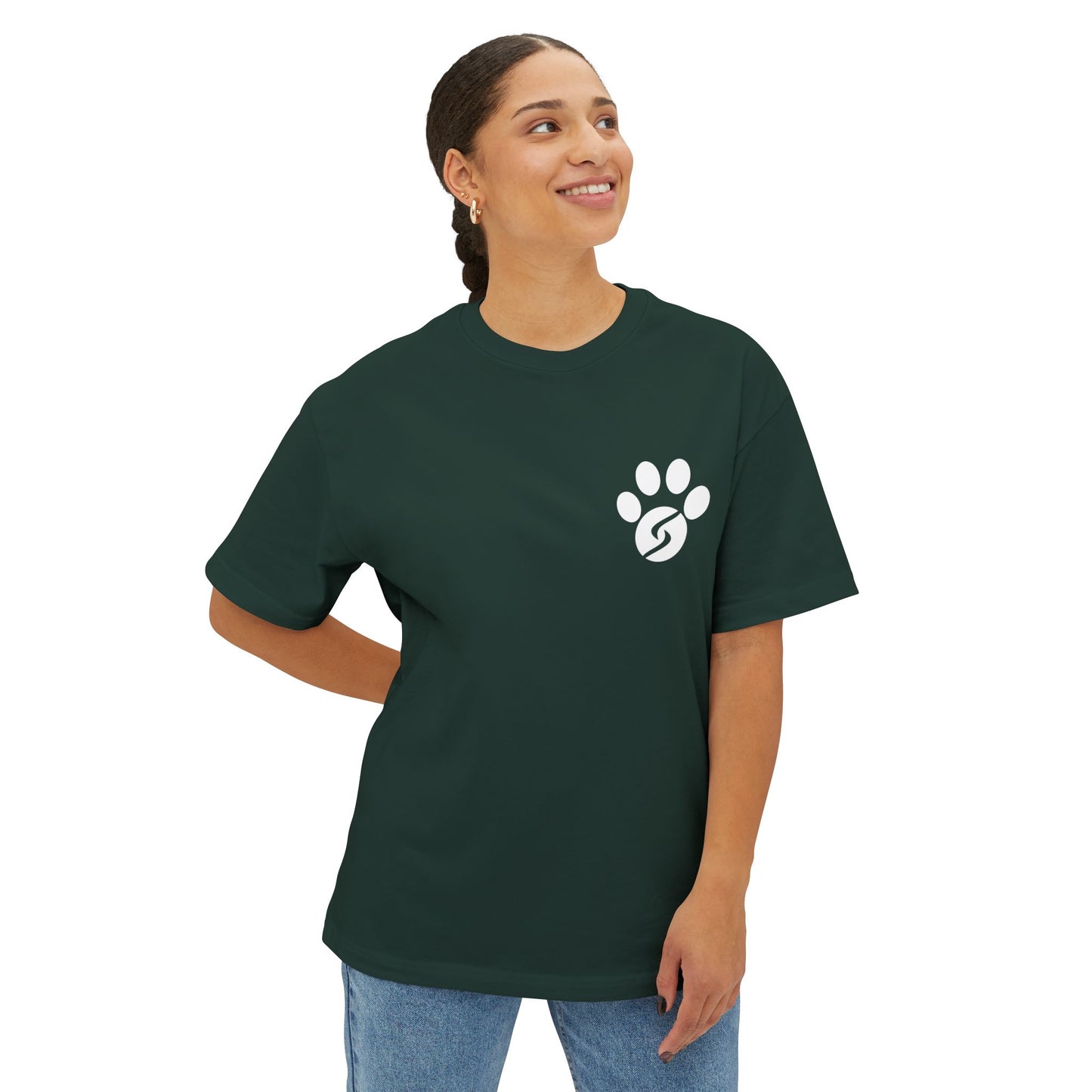 Unisex Oversized Boxy Tee - Gym Dog Edition (Light Logo)