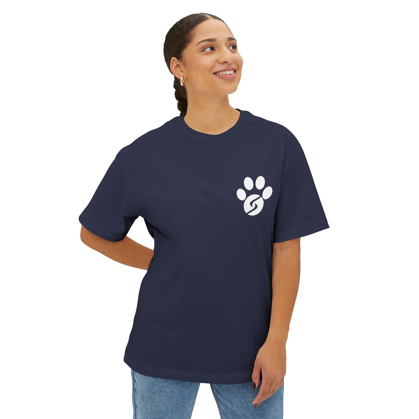 Unisex Oversized Boxy Tee - Gym Dog Edition (Light Logo)
