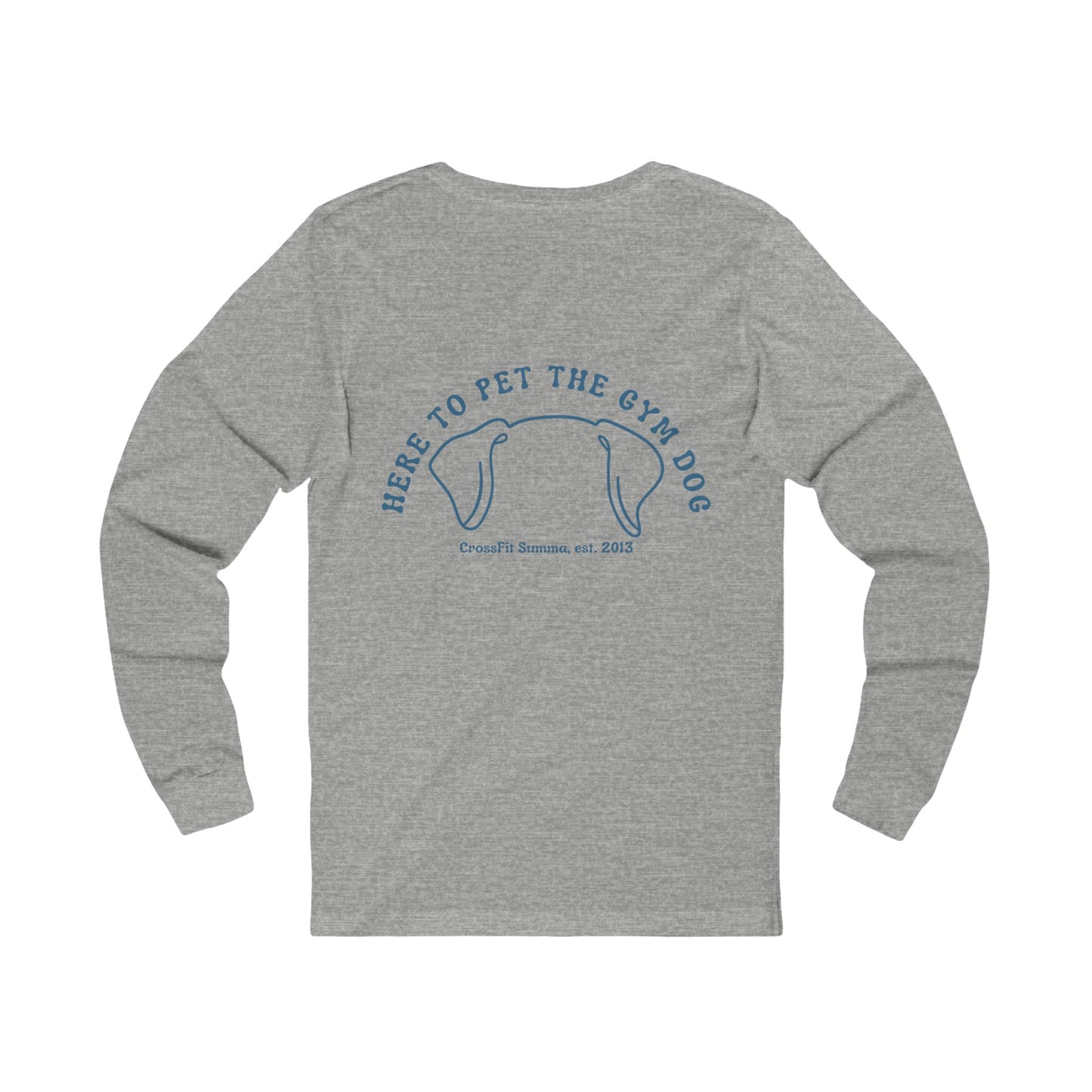 Unisex Long Sleeve Tee: Gym Dog Edition, dark logo