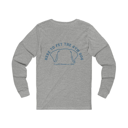 Unisex Long Sleeve Tee: Gym Dog Edition, dark logo