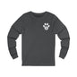 Unisex Long Sleeve Tee: Gym Dog Edition, white logo