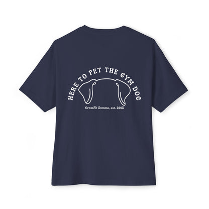 Unisex Oversized Boxy Tee - Gym Dog Edition (Light Logo)