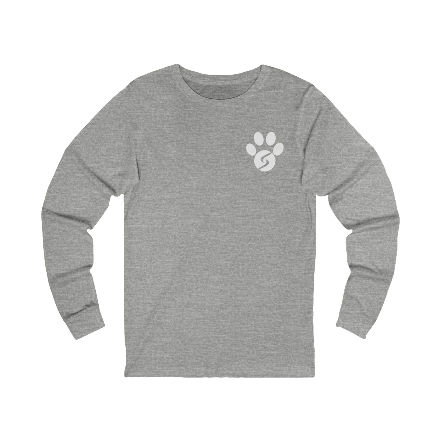 Unisex Long Sleeve Tee: Gym Dog Edition, white logo