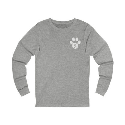 Unisex Long Sleeve Tee: Gym Dog Edition, white logo