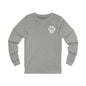 Unisex Long Sleeve Tee: Gym Dog Edition, white logo