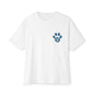 Unisex Oversized Boxy Tee, Gym Dog Edition (dark logo)